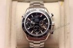 Omega Seamaster Planet Ocean SS Black Chronograph 7750 Automatic Movement